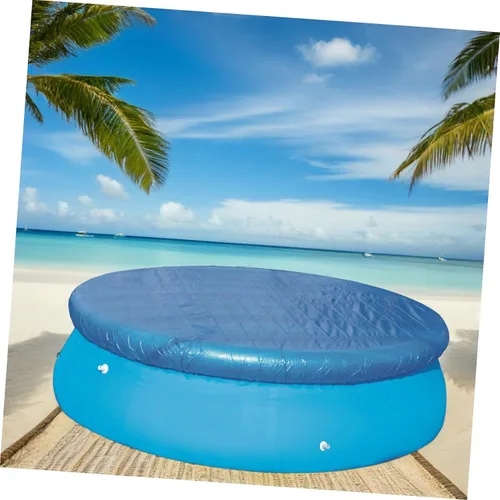 Vista 4 de Garneck Cubierta de piscina redonda de 10 pies de diámetro, fácil de instalar, para piscinas inflables (6 pies)