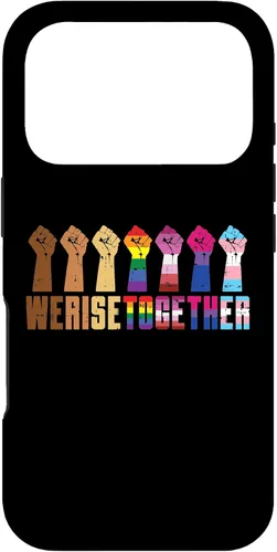 Vista 30 de We Rise Together Black LGBT Raised Fist Pride Equality Gift Case for iPhone 17