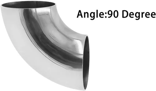 Vista 6 de Codo de escape de acero inoxidable, codo de curva de mandril de 90°, grosor TTZEZE de 0.059 in, material SUS304, tubo de escape de codo para tubo