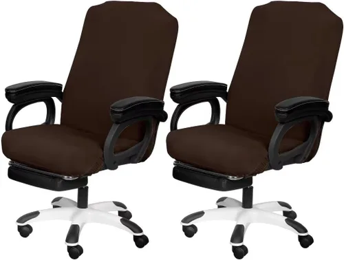 Vista 20 de SARAFLORA - Funda para silla de oficina - Grande, color negro - Funda extraíble para computadora con cremallera, universal, giratoria