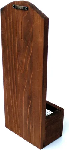 Vista 3 de Abrebotellas de madera de nogal rústico personalizado para montaje en pared con receptor de tapas, padrino de boda, padrino de boda, cumpleaños