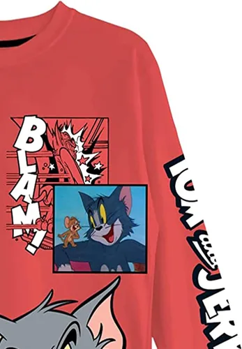 Vista 5 de Tom & Jerry - Camiseta de manga larga con dibujos animados vintage