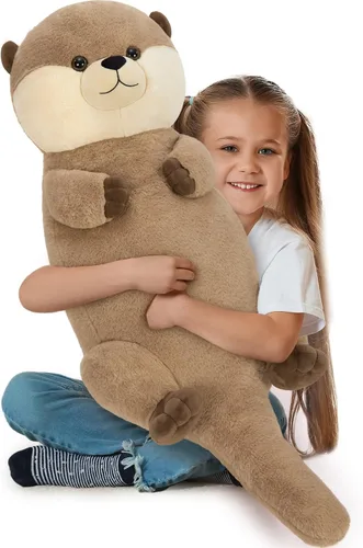 Vista 12 de Tezituor Lindo animal de peluche de vaca de las tierras altas de 43 pulgadas, almohada de felpa de vaca larga suave para niños y adultos, juguete