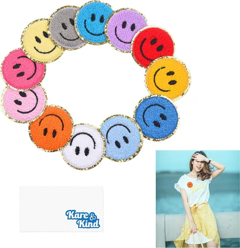 Vista 9 de Kare & Kind Parches bordados de chenilla con forma de corazón para planchar para ropa, camisas, uniformes, vestidos, chaquetas, bolsos, sombreros