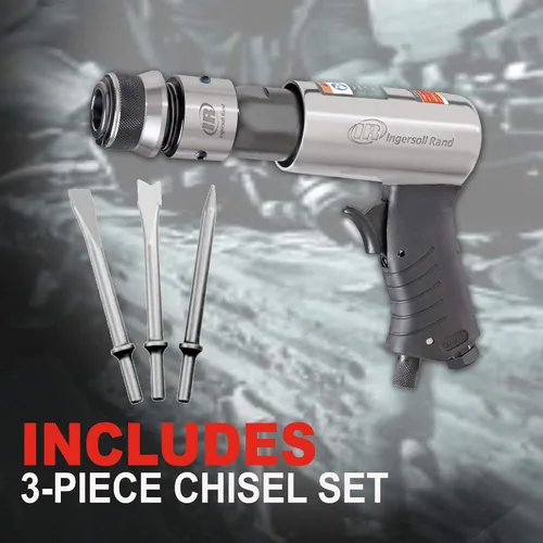 Vista 7 de Sunex SX246 - Escalador de agujas con empuñadura de pistola y martillo neumático Ingersoll Rand 114GQC - Juego de cinceles de 3 piezas
