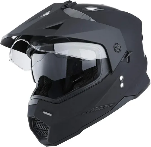 Vista 22 de 1Storm Dual Sport Motocross Off Road Casco de cara completa con visera doble: HF802