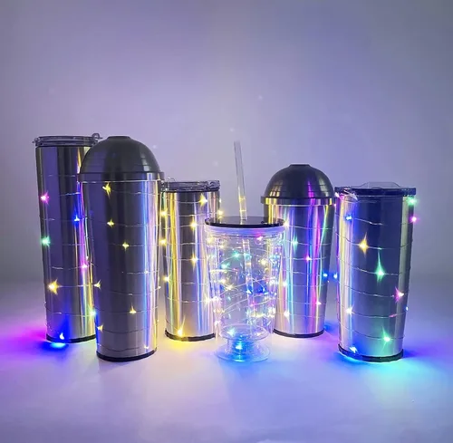 Vista 4 de Hogg Serie DIY – Luces de vaso – Guirnalda de luces de hadas de 6 pies, multicolor, paquete de 4