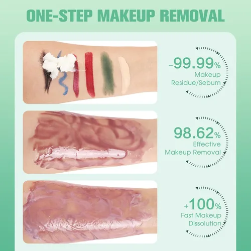 Vista 3 de UCANBE Bálsamo limpiador de maquillaje, bálsamo limpiador de 3.17 onzas + 4 paños desmaquillantes de gran tamaño, bálsamo limpiador de maquillaje