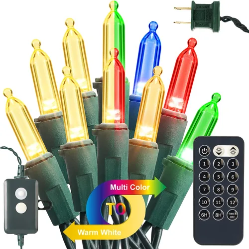 Vista 15 de Brizled Luces de Navidad, 33 pies, 100 LED Conectables de Extremo a Extremo, Mini Luces de Cadena de Navidad, 120V Certificadas UL, Blanco Frío, Luz