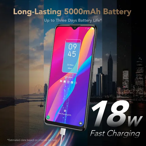 Vista 5 de TCL 30XL 2022 Teléfono celular desbloqueado, pantalla amplia de 6.82 pulgadas, batería de 5000 mAh, teléfono inteligente Android 12, cámara
