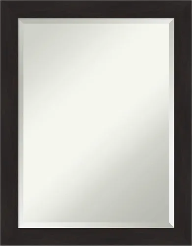 Vista 12 de Amanti Art 24x20 Bathroom Vanity Mirror, Furniture Espresso Narrow Frame, Rectangular Wall Mirror, Beveled Edge, Hangs Horizontally or Vertically