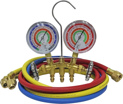 Vista 7 de Mastercool 59136 R22/R404A Juego de manómetros de latón de 2 vías