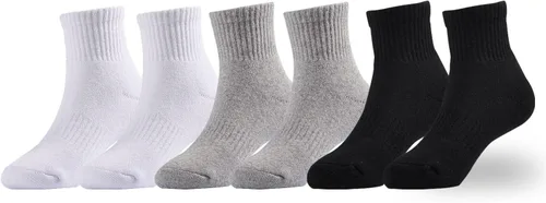 Vista 36 de EPEIUS Calcetines acolchados de algodón grueso para niños y niñas, calcetines atléticos deportivos para correr, paquete de 6 unidades, 4-14 años