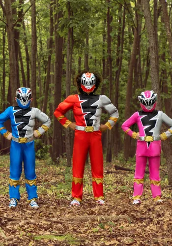 Vista 5 de Disfraz de Power Rangers Dino Fury Ranger Rojo para Niños Multicolor