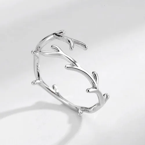 Vista 83 de Anillo de plata de ley 925, minimalista, ajustable, hecho a mano, para mujeres y niñas