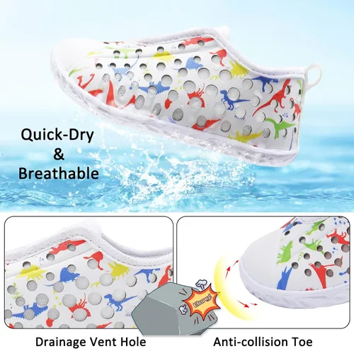 Vista 3 de Fires Zapatos de agua para niños y niñas, de secado rápido, transpirables, calcetines de agua descalzos para playa, natación, zapatos deportivos