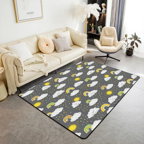 Vista 17 de Erosebridal King and Queen Custom Living Room Rugs 3x5 for Bedroom Romantic Valentine's Day Area Rug for Husband Wife Modern Black Grey His Hers