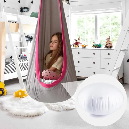Vista 3 de Pod Swing Hammock Chair Inflatable Seat Cushion Replacement for Kids 27.5 Inch Universal Size for Most, Thickened PVC