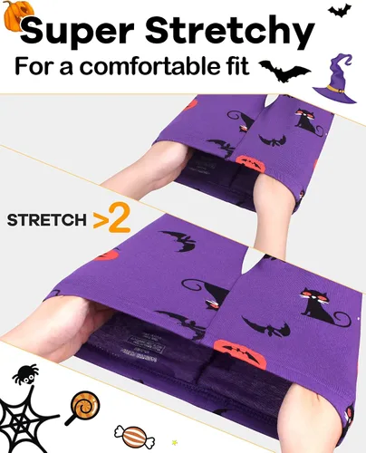 Vista 3 de DAUGHTER QUEEN Pijamas de Halloween de 18 meses a 12 años para niños y niñas, ropa de dormir 100% algodón
