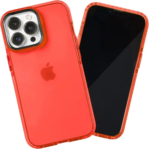 Vista 67 de SteepLab Funda de barrera para iPhone 13, protección de 360 grados que absorbe impactos con bisel elevado y colores llamativos (cielo azul brillante)