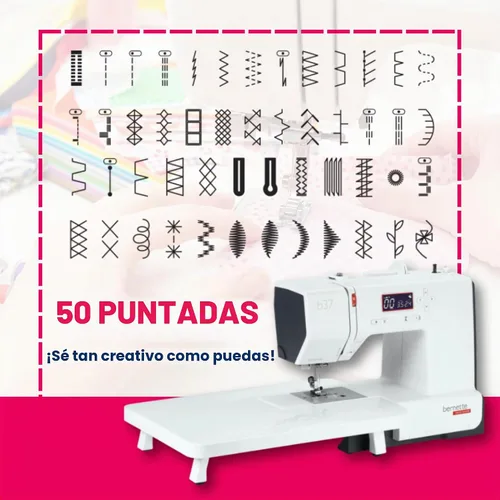 Vista 4 de Bernette Máquina de coser computarizada B37 con pantalla LCD Costura