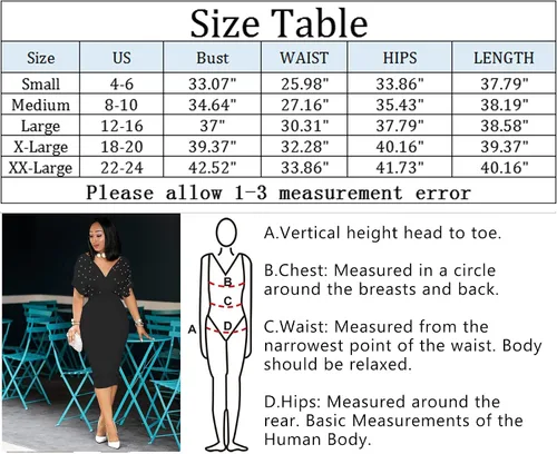 Vista 2 de qfmqkpi Vestido ajustado con cuello en V profundo para mujer, elegante, con cremallera en la espalda, vestido por debajo de la rodilla