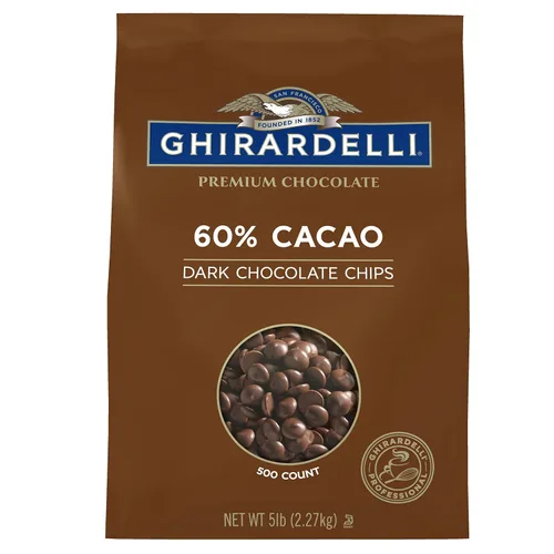Vista 3 de Ghirardelli Chocolate Company 60% Cacao - Chips de chocolate oscuro, bolsa de 5 libras (paquete de 1)