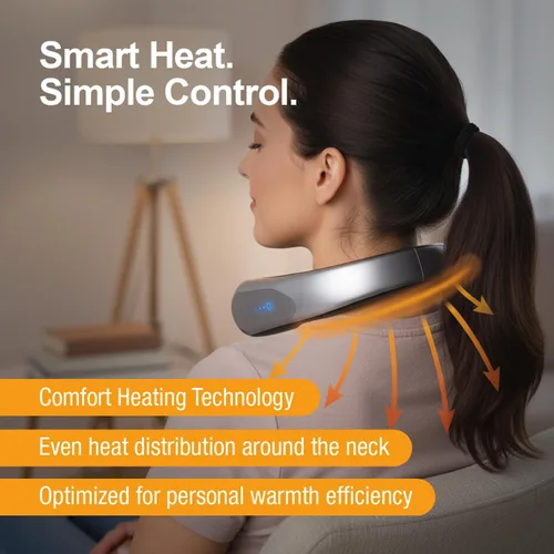 Vista 4 de Ontel Handy Heater Freedom - Calentador de cuello portátil para climas fríos, 4 ajustes de calor - Tecnología de calefacción cómoda - Inalámbrico