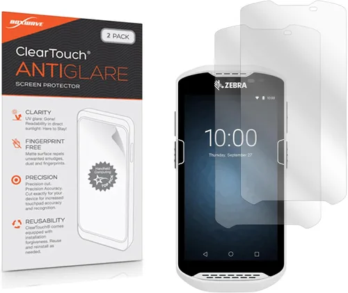 Vista 7 de BoxWave Protector de pantalla compatible con Zebra TC52, ClearTouch Crystal (paquete de 2), película HD, protege de arañazos ClearTouch Crystal