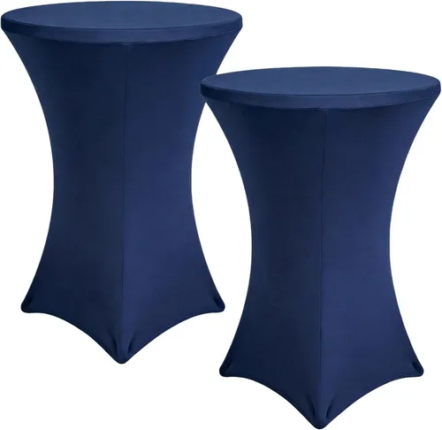 Vista 15 de Fundas para mesa de cóctel, paquete de 2 manteles redondos de 32 x 43 pulgadas, color beige