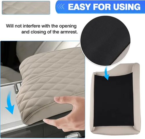 Vista 5 de Autorder Funda para Consola Central para Hyundai Palisade 2020-2025 Accesorios Funda para Reposabrazos Espuma con Memoria Cojín de Soporte