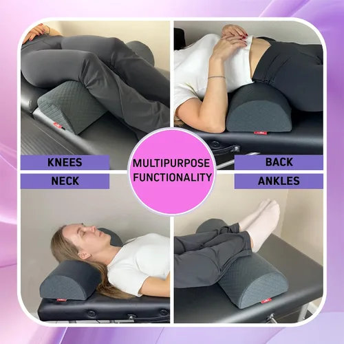 Vista 5 de Almohada para la cabeza + almohada de piernas + funda de cama de pestañas Almohada curvada de espuma viscoelástica con soporte para cuello