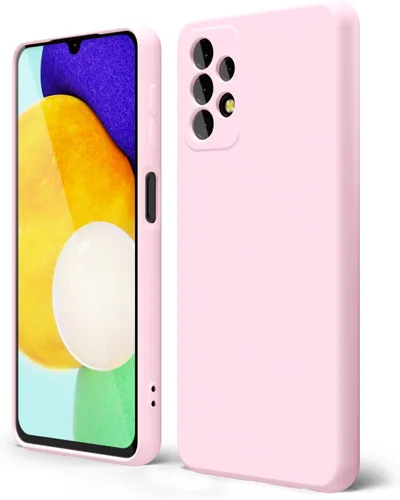 Vista 192 de oakxco Funda para teléfono Samsung Galaxy A12 con agarre de silicona líquida, linda delgada fina suave cubierta de gel de goma TPU lisa para mujeres