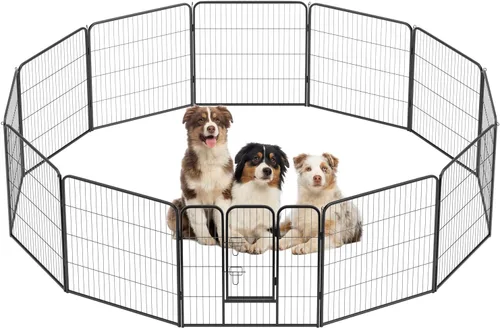 Vista 30 de BestPet Extensión de corral para perros 32 pulgadas, 2 paneles Corral resistente para mascotas con ejercicio de metal Paneles de cerca