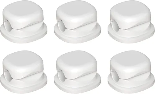 Vista 9 de Paquete de 6 organizadores de cables, clips magnéticos para organizar cables, organizador de cables magnéticos, soporte de almacenamiento con Negro