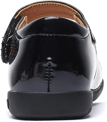 Vista 3 de Mary Jane - Zapatos de uniforme escolar, zapatos Oxford, color negro con lazo para niñas (niño pequeñoniño grande)