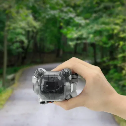 Vista 6 de Mini 3 Pro lente de cámara tapa len cubierta cardán sensor de visión cubierta protectora para DJI Mini 3 Pro Drone Accesorios (gris claro)