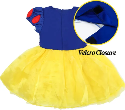 Vista 2 de Baby Girls Princess Dress up Clothes Toddler Soft Romper Costumes OnesieBirthday Party Outfit