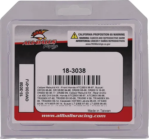 Vista 4 de All Balls Kit de reconstrucción de pinza de carreras delantera 18-3038 compatible con/repuesto para Honda ATC200X 1986-1987, ATC350X 1985, TRX250X