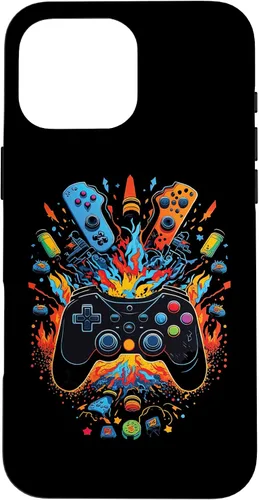 Vista 19 de iPhone 16 Gamer Aesthetic Graphic Gaming Video Games Boys Teens Kids Case