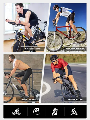 Vista 7 de Sportneer Pantalones cortos de ciclismo acolchados para hombre, acolchado 4D, pantalones cortos de ciclismo para hombre, transpirables y absorbentes