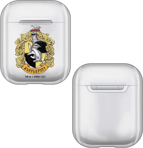 Vista 7 de Head Case Designs Harry Potter Gryffindor Crests and Shields - Funda de carga de cristal duro transparente compatible con Apple AirPods 1 1ª