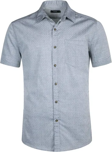 Vista 20 de Camisa de vestir de manga corta para hombre, ajuste regular, con botones, casual, con estampado único Grandes estrellas de la marina