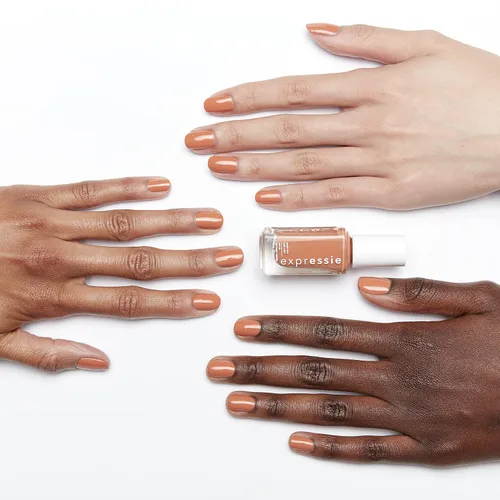Vista 3 de Essie Expressie - Esmalte de uñas de secado rápido Peachy Beige, vegano, para escritorio, 0.33 fl oz