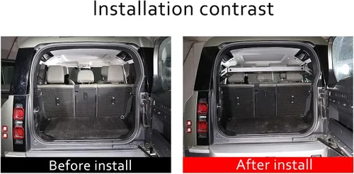 Vista 3 de Soporte de almacenamiento de equipaje de aleación de aluminio para maletero de coche, para Land Rover Defender 110 2020-2022