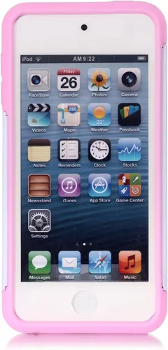 Vista 6 de Compatible con iPod Touch 5, 6ª, iPod 7ª generación, diseño de unicornio arco iris, a prueba de golpes, con diamantes de imitación, funda híbrida