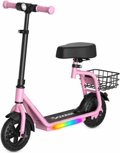 Vista 11 de iScooter Scooter eléctrico para niños 2 en 1 ik7, alcance de hasta 12 mph y Negro oscuro