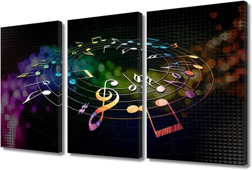 Vista 48 de Lienzo decorativo para pared, diseño de DJ Music Mixes the Track HD impreso en pinturas, 2 piezas, imágenes abstractas para sala de estar, obra