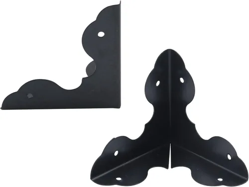 Vista 5 de Antrader 24 piezas de caja de esquinas triangulares de metal protector de esquina de gabinete protector de seguridad para decoración de muebles