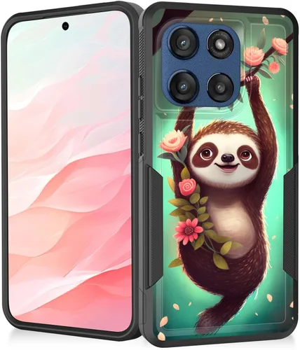 Vista 16 de Funda para Moto G Play 4G 2024, resistente de doble capa híbrida de policarbonato duro, goma suave, a prueba de golpes, funda protectora resistente